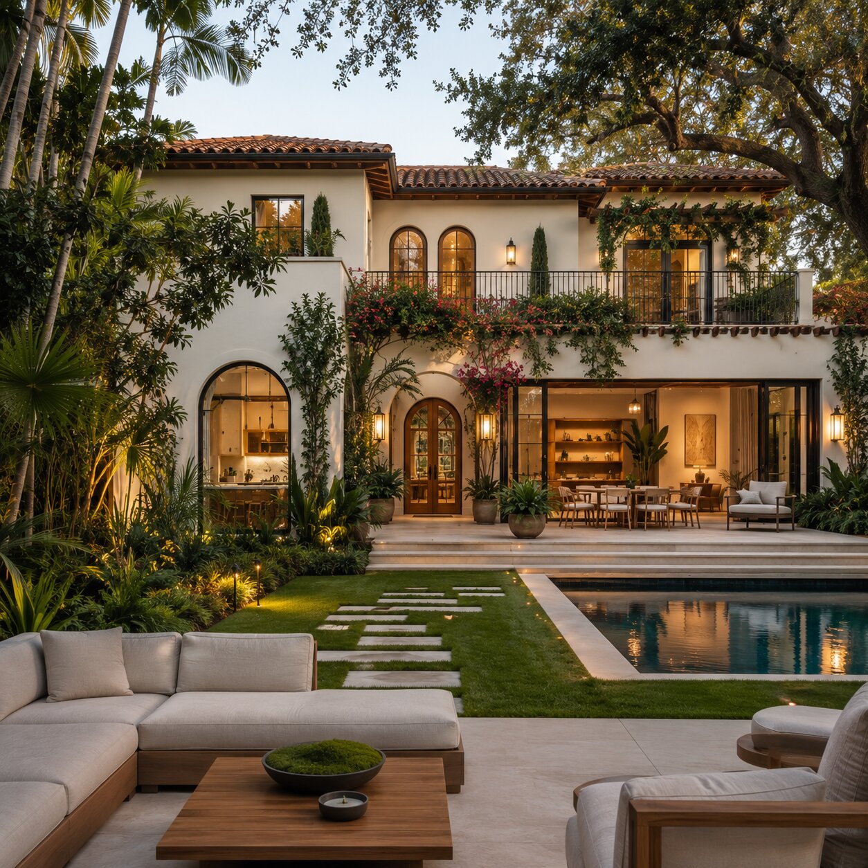 Detached Mediterranean-style house in Coral Gables