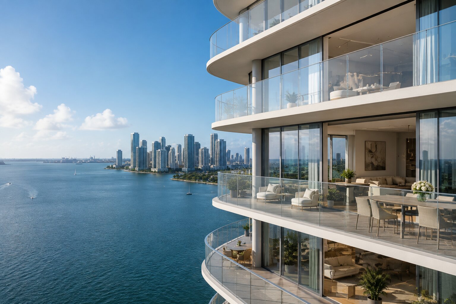 Novos empreendimentos imobiliários de luxo em Brickell, Edgewater e Sunny Isles Beach.