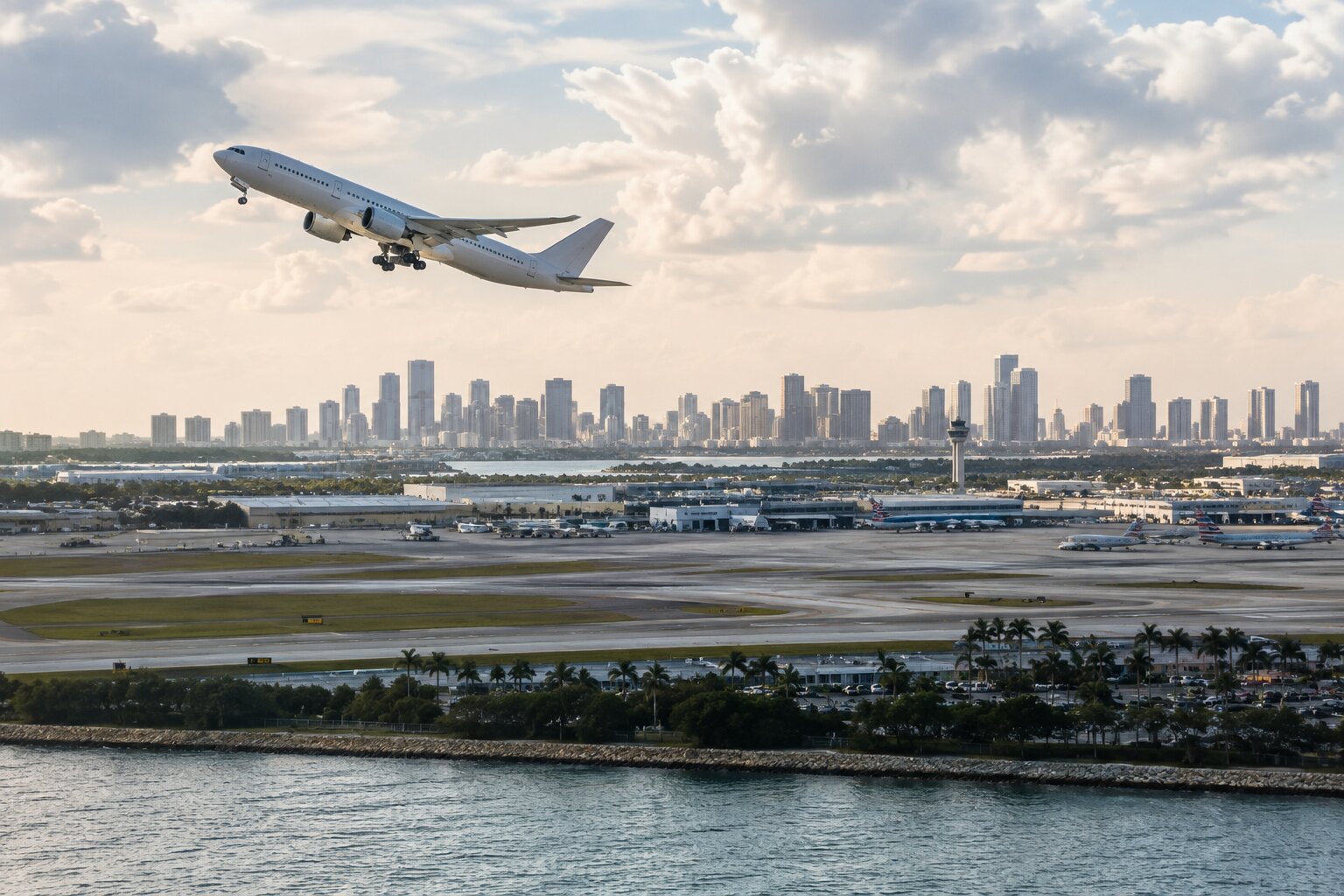 Conexão aérea direta para Miami